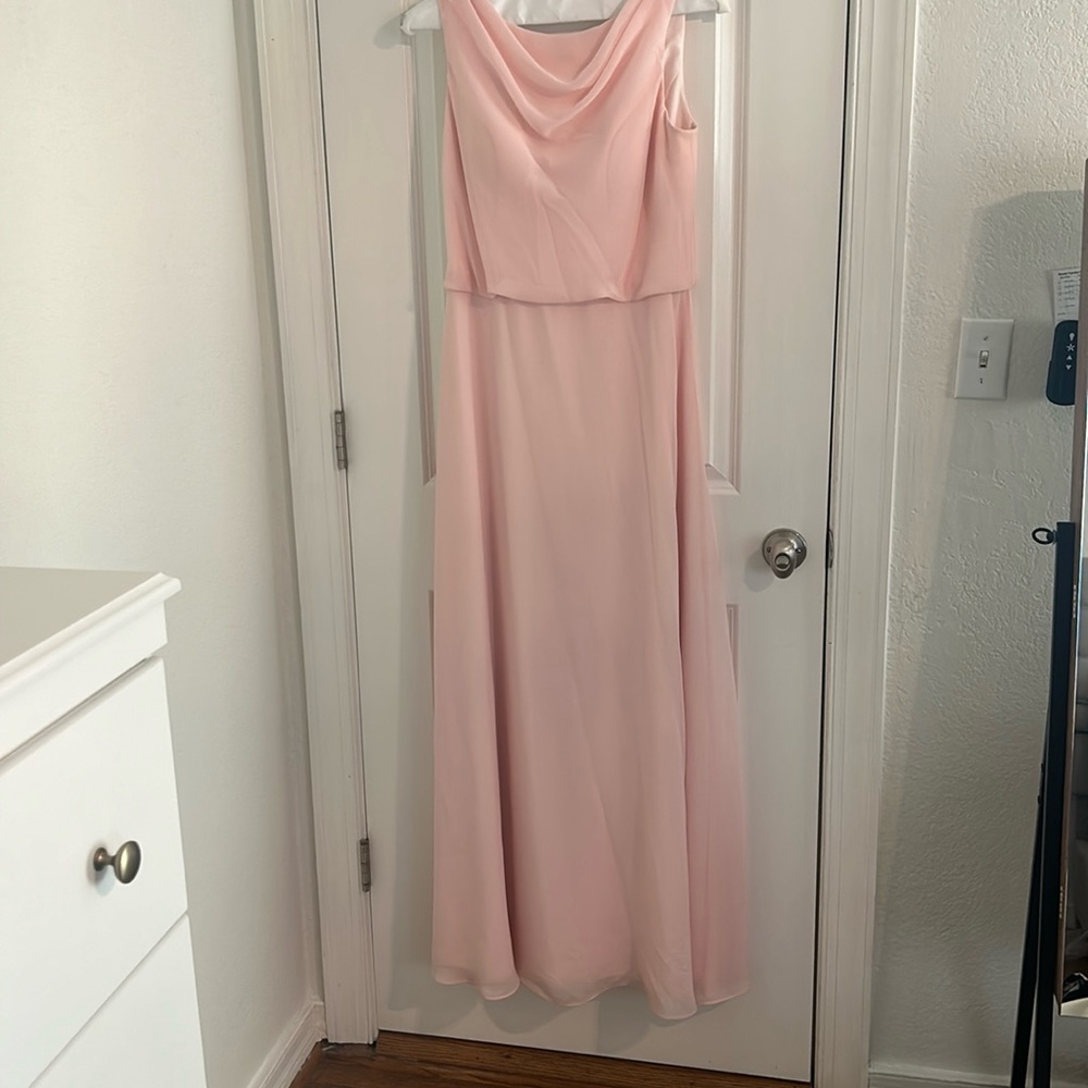 Cicinia Layla Sheath Scoop V Back Chiffon Long Bridesmaid Dresses Size 10